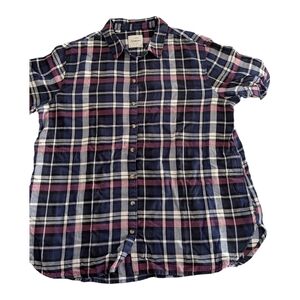 Jachs Women's Plaid Flannel Shirt with Pockets